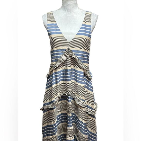 SANCIA Maise Ruffle High/Low Sleeveless Dress striped - Picture 3 of 6